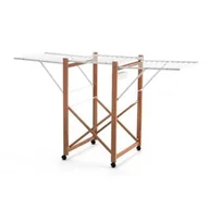 Suszarki na ubrania - ARREDAMENTI ITALIA arreda menti Italia stojak na pranie airone, drewno  składany  wysuwany 21 MT smycz  kolor: czereśnia drewno "AR-IT Il CUORE del Legno" 999-CW - miniaturka - grafika 1