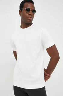 Koszulki męskie - Emporio Armani t-shirt bawełniany 6L1TA2.1JGYZ kolor biały wzorzysty - grafika 1