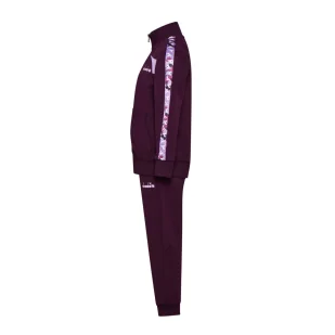 Zestaw dresowy dziecięcy DIADORA JU.FZ SUIT CHROMIA - Bluzy dla dziewczynek - miniaturka - grafika 3