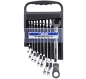 Klucze i nasadki - Klucze płasko oczkowe z grzechotką BOXO 8-19mm 9szt - miniaturka - grafika 1