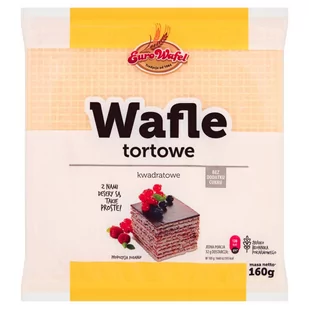 Eurowafel Wafle tortowe kwadratowe 160 g - Batoniki - miniaturka - grafika 1
