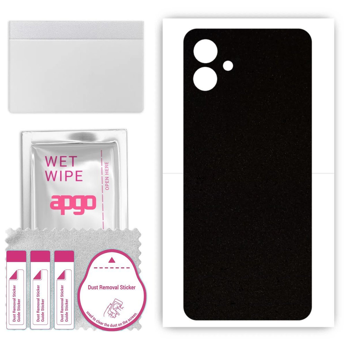 Folia naklejka skórka strukturalna na TYŁ Zamsz do Samsung Galaxy A04e - Zamsz Czarny - apgo SKINS