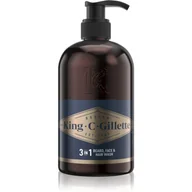 Kosmetyki do golenia - Gillette emulsja do mycia twarzy i brody King C. 350 ml - miniaturka - grafika 1