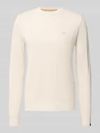 Swetry męskie - Sweter z dzianiny z wyhaftowanym logo model ‘Ricecorn’ - miniaturka - grafika 1