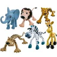 Figurki dla dzieci - KinderSafe Zwierzęta gumowe Zoo Dżungla - Słoń, Tygrys - QY006 QY006 - miniaturka - grafika 1