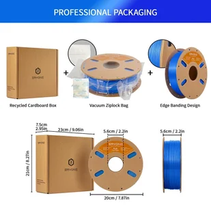 ERYONE 1.75mm High Speed PLA  3D Printing Filament 1KG Blue - Filamenty i akcesoria do drukarek 3D - miniaturka - grafika 6