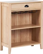 Kieliszki - BELIANI Komoda jasne drewno 1 szuflada 2 półki uchwyty na kieliszki szafka do salonu tradycyjny elegancki design - miniaturka - grafika 1