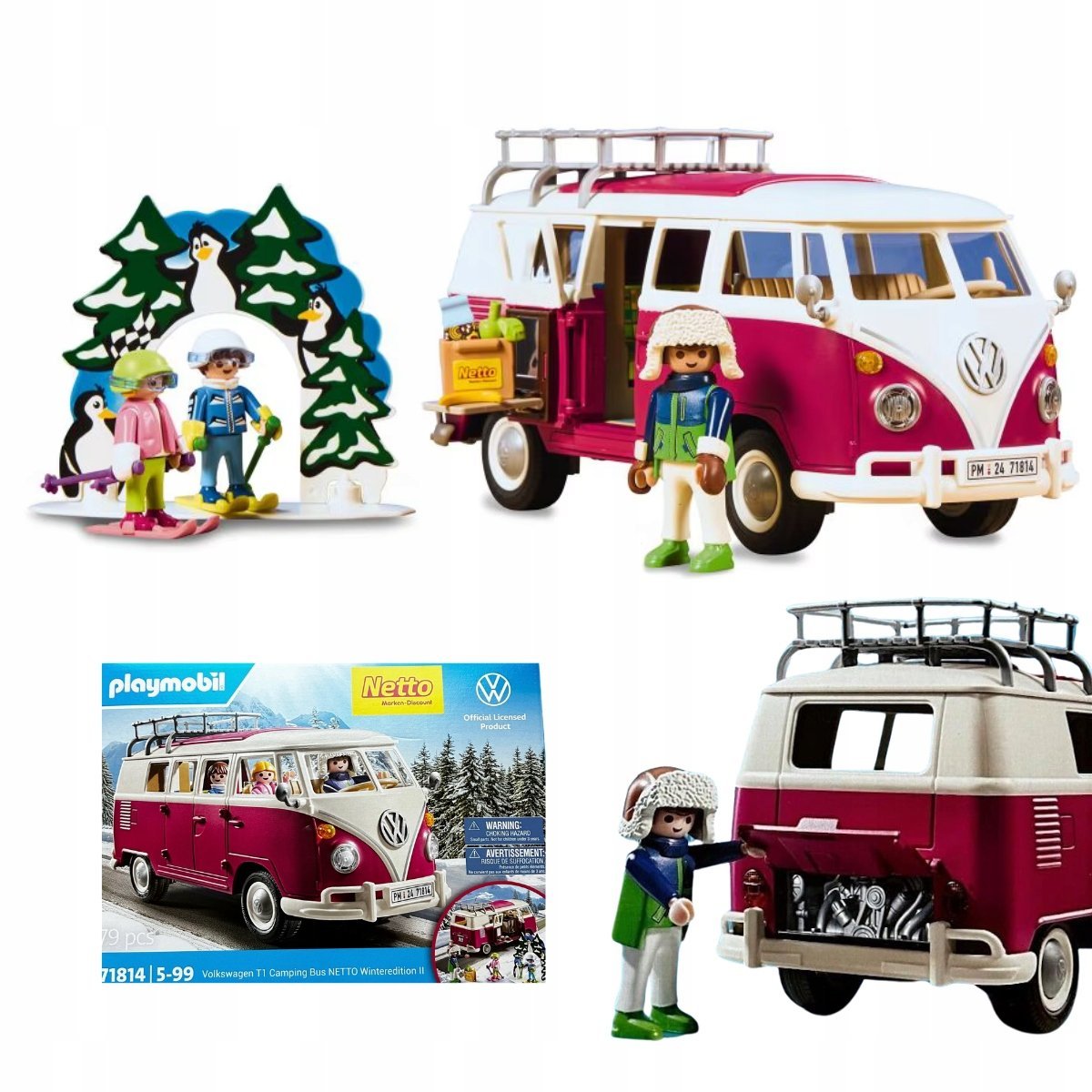 Klocki PLAYMOBIL Volkswagen T1Camping Bus - Winteredition 71814