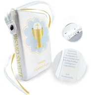 Dewocjonalia - Okładka na Pismo Święte PALLOTTINUM 22x16 na zamek, prezent na komunię z dedykacją - miniaturka - grafika 1