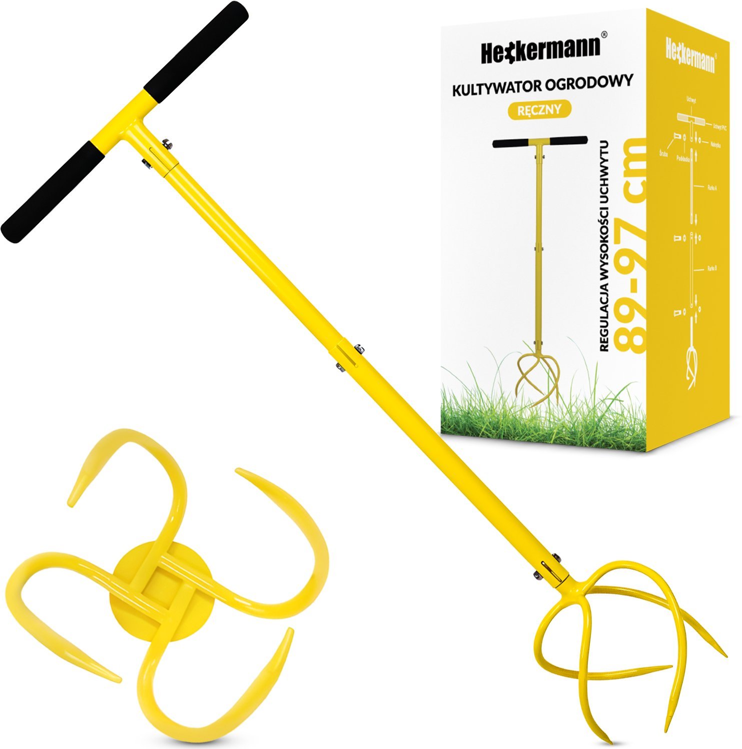 Heckermann Kultywator ręczny Spulchniacz gleby aerator BP2902009