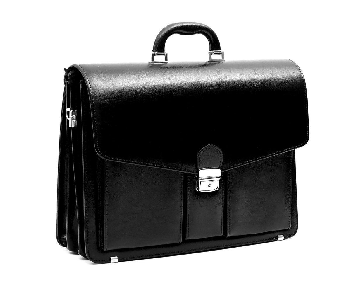 Teczka męska skórzana Tizano TS02 czarna