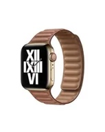 Akcesoria do smartwatchy - Apple pasek do Apple Watch 38/40/41 mm z karbowanej skóry rozmiar M/L  - naturalny brąz - miniaturka - grafika 1