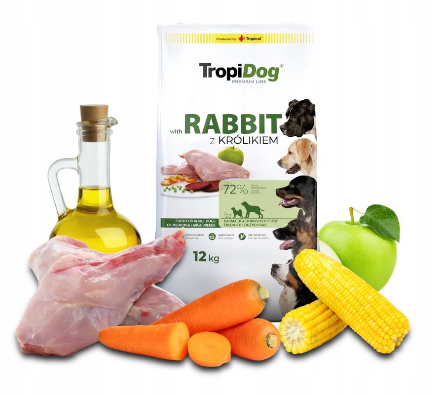 TROPIDOG Premium Adult Medium Large Rabbit 12kg