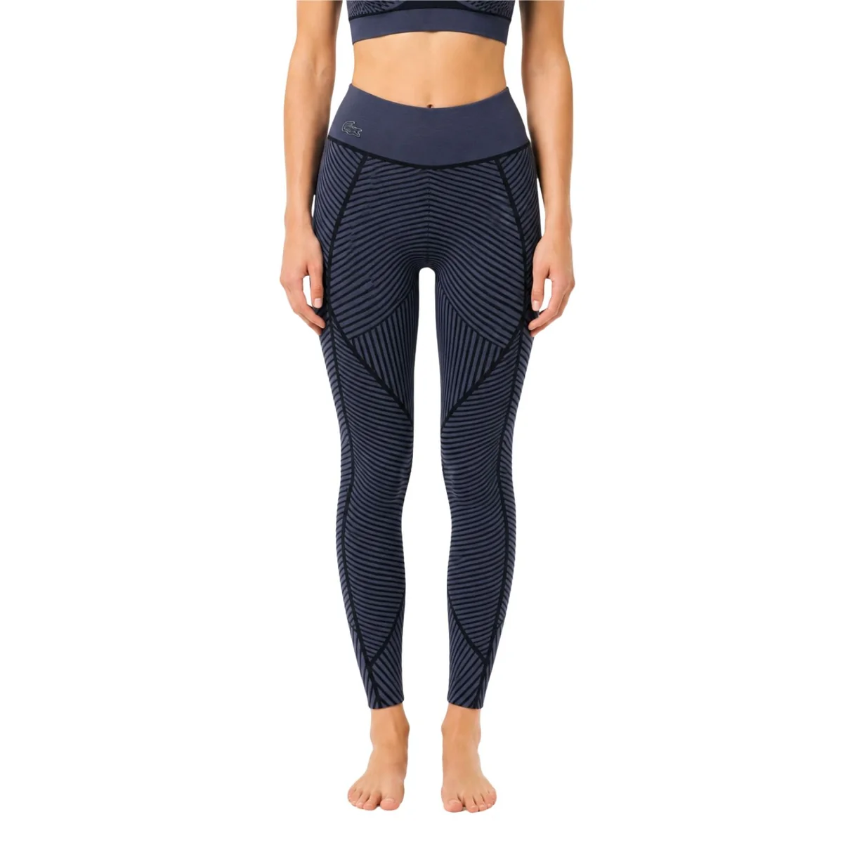 Spodnie damskie Lacoste treningowe legginsy granatowy r. L