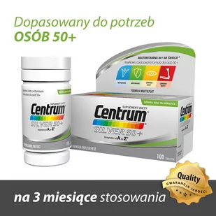 PFIZER CORPORATION AUSTRIA GMBH CONSUMER HEALTHCAR Centrum Silver 50+ 100 tabletek 8563101 - Suplementy diety - miniaturka - grafika 2