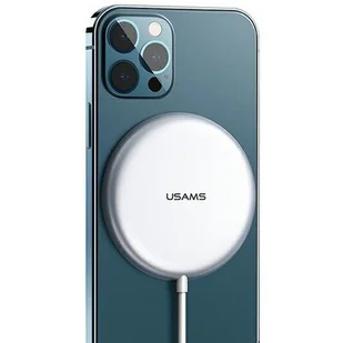 Usams Ład. indukcyjna US-CD160 magnetic W2 15W alu - Ładowarki do telefonów - miniaturka - grafika 1