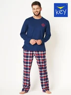 Piżamy damskie - Piżama męska KEY MNS-613 B24 granatowa L - miniaturka - grafika 1