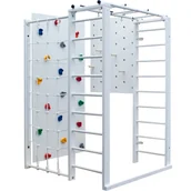 Wyposażenie sportowe i gimnastyczne - Małpiszon MAŁPISZON Drabinka gimnastyczna drewniana Czempion 2 biało-różowa DSKM-Czempion-2 - miniaturka - grafika 1