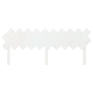 Lumarko Wezgłowie łóżka, białe, 196x3x80,5 cm, lite drewno sosnowe - Inne meble do sypialni - miniaturka - grafika 5