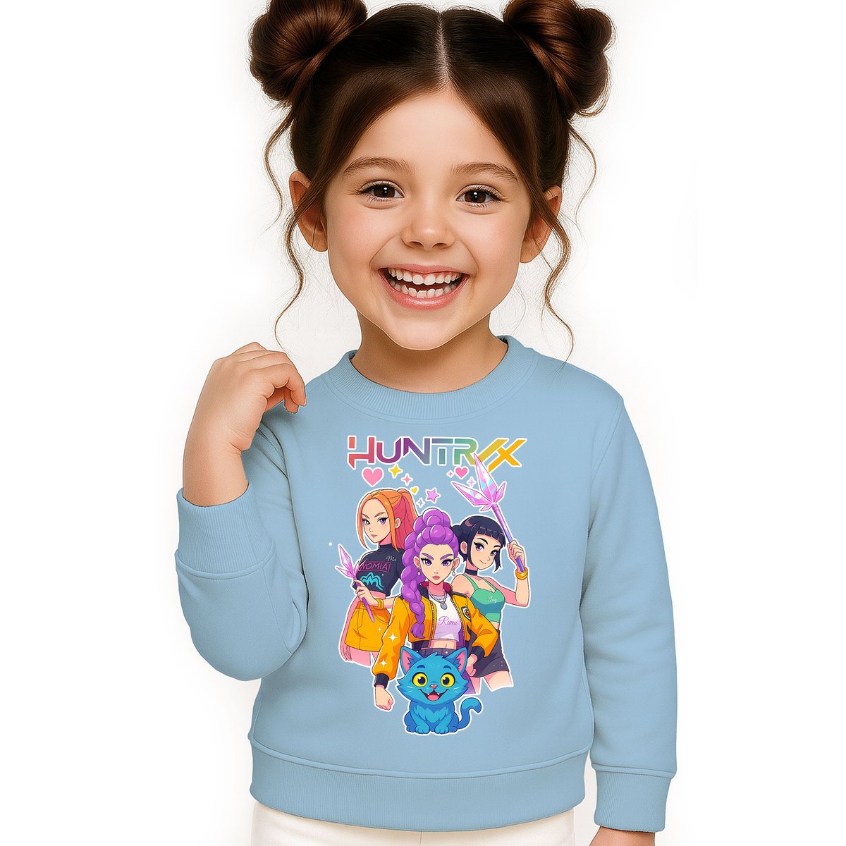 BLUZA DZIECIĘCA K-POPOWE ŁOWCZYNIE DEMONÓW HUNTRIX 110-116 BAWEŁNIANA