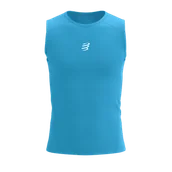Koszulki sportowe męskie - COMPRESSPORT Koszulka biegowa męska TRAIL RACING TANK norse blue - miniaturka - grafika 1