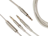 Akcesoria do słuchawek - Meze Audio mono 3.5 mm - 3.5 mm (1.2 m) standard cable with mic and remote (biały-srebrny) - miniaturka - grafika 1