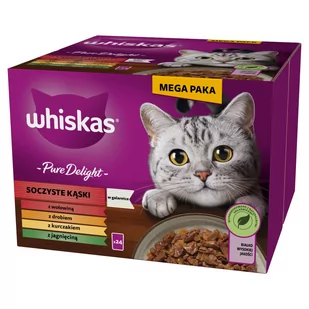WHISKAS Pure Delight 24x85g Soczyste Kąski - Mokra karma dla kotów - miniaturka - grafika 1