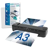 Laminatory - Laminator A3, A4, A5, A6, A7 Pro, bardzo szybki, gorący i zimny, do 2 x 150 mikronów, regulacja temperatury dla profesjonalnego intensywnego użytkowania, opakowanie 100 okładek A4 - miniaturka - grafika 1