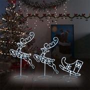 vidaXL Lumarko Świąteczne, lecące renifery z saniami, akryl, 260x21x87 cm 328512
