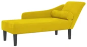 Szezlongi - Żółty szezlong tapicerowany welurem F8-Z72 - miniaturka - grafika 1