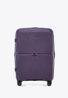 Walizki - Średnia walizka z polipropylenu w okręgi fioletowa - miniaturka - grafika 1