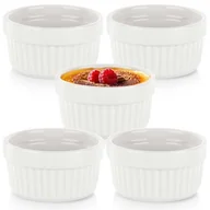 Formy do ciast - KOKILKI MISECZKI PORCELANOWE DO ZAPIEKANIA 5 szt. OKRĄGŁE 279008 - miniaturka - grafika 1