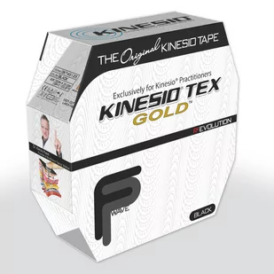 Kinesio, Taśma Tex Gold FP 5cm x 31,5m, czarny - Akcesoria do rehabilitacji - miniaturka - grafika 1