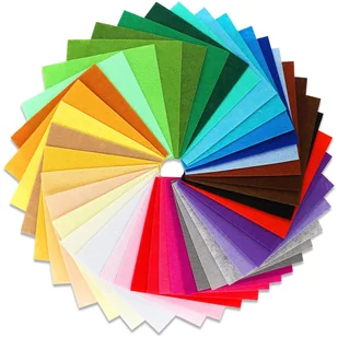 Filc dekoracyjny kolorowy plastyczny 25x25 cm Mix Kolorów 24 szt. - Dekoratorstwo - miniaturka - grafika 1