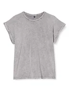 Koszulki i topy damskie - Build Your Brand Damska koszulka z długim rękawem Acid Washed Extended Shoulder Tee, grey black, 5XL - miniaturka - grafika 1