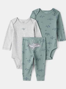 carter's 3-częściowy zestaw w kolorze zielono-szarym - Body dla niemowląt - miniaturka - grafika 1