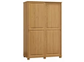 Szafy - Szafa sosnowa 2D nr8 drzwi przesuwne wieszak/półki S120 olcha - miniaturka - grafika 1