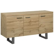 Komody - Beliani Komoda trzydrzwiowa jasne drewno TIMBER 179525 - miniaturka - grafika 1