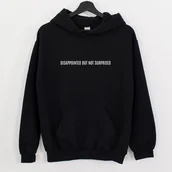 Bluzy damskie - czarna bluza z kapturem - miniaturka - grafika 1