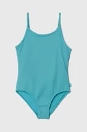Stroje kąpielowe dla dziewczynek - Abercrombie & Fitch jednoczęściowy strój kąpielowy dziecięcy kolor niebieski - miniaturka - grafika 1