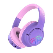 Słuchawki - POWERLOCUS Bobo Kids Różowo-fioletowy - miniaturka - grafika 1