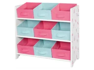 Półki i regały dla dzieci - LIVARNO home Regał z 9 wyjmowanymi tekstylnymi pojemnikami Różowy - miniaturka - grafika 1