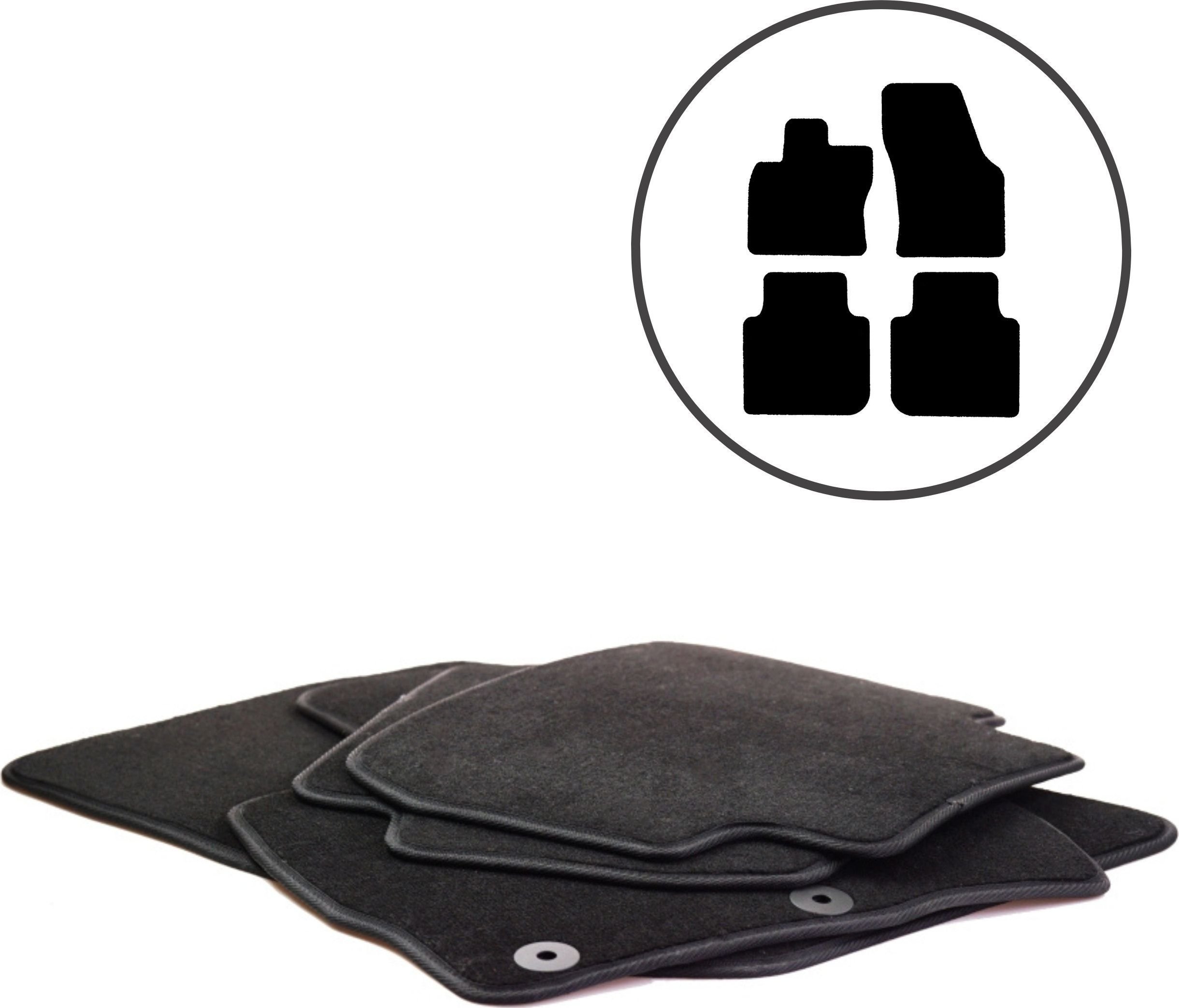 Dikel Dywaniki samochodowe welurowe 4szt. Skoda Kodiaq