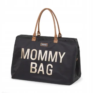 Torba podróżna Mommy Bag paski czarno złote - Torby podróżne - miniaturka - grafika 1
