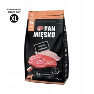 Sucha karma dla psów - Sucha karma dla psa Pan Mięsko cielęcina z indykiem XL 9 kg  dorosłe psy - miniaturka - grafika 1