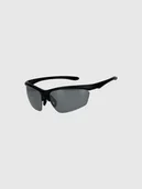 Okulary sportowe - 4F Okulary przeciwsłoneczne z powłoką lustrzaną - czarne Uniwersalny - miniaturka - grafika 1