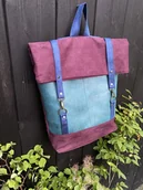 Plecaki - Plecak włóczykija - oberżyna, turkus, kobalt - miniaturka - grafika 1