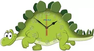 Zegary - Zegar ścienny Dino zielony bezgłośny mechanizm / Epokoik - miniaturka - grafika 1