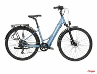 Rowery elektryczne - Rower elektryczny Kross Trans Hybrid LS 1.0 niebieski/biały połysk 2024 - miniaturka - grafika 1