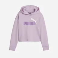 Bluzy dla dziewczynek - Dziewczęca bluza z kapturem Puma Ess+ 2Color Logo Short Length Hoodie Tr 68099360 116 cm Różowa (4099686764111) - miniaturka - grafika 1